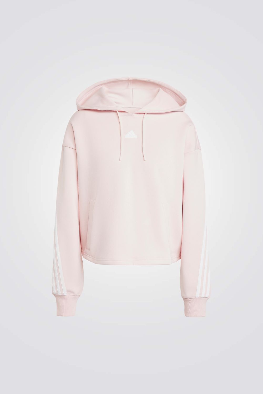 סווטשירט קפוצ'ון Future Icons בצבע ורוד