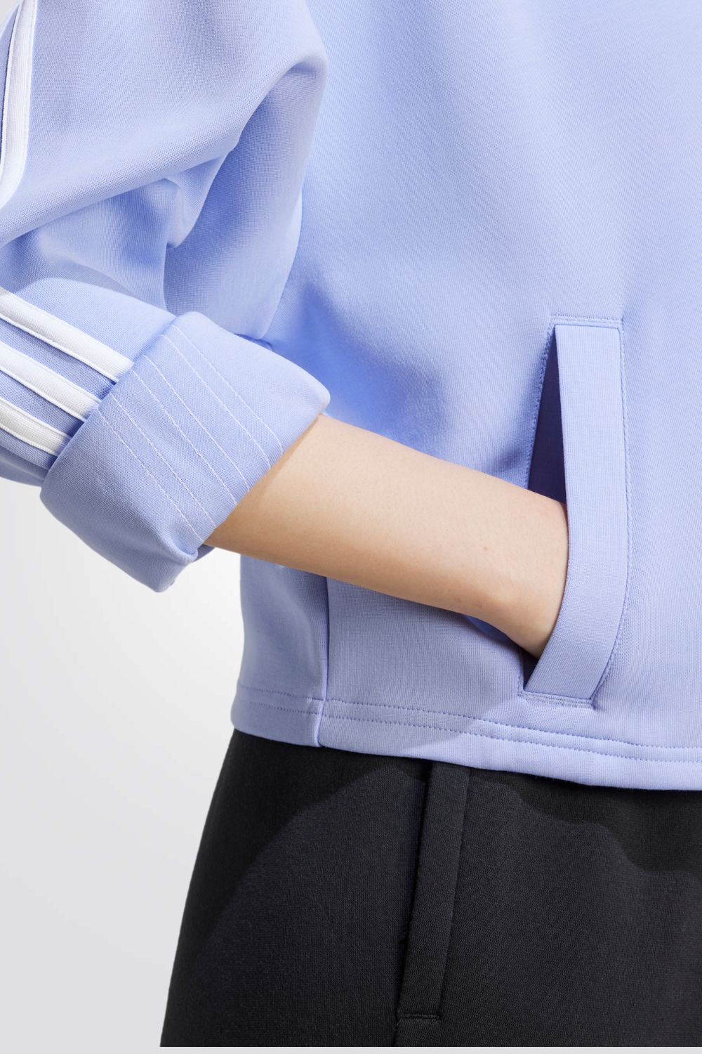 סווטשירט קפוצ'ון Future Icons בצבע כחול בהיר