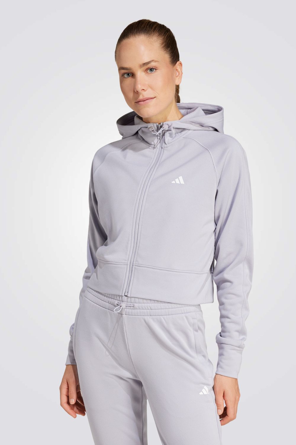 סווטשירט קפוצ'ון AEROREADY FLEECE בצבע אפור