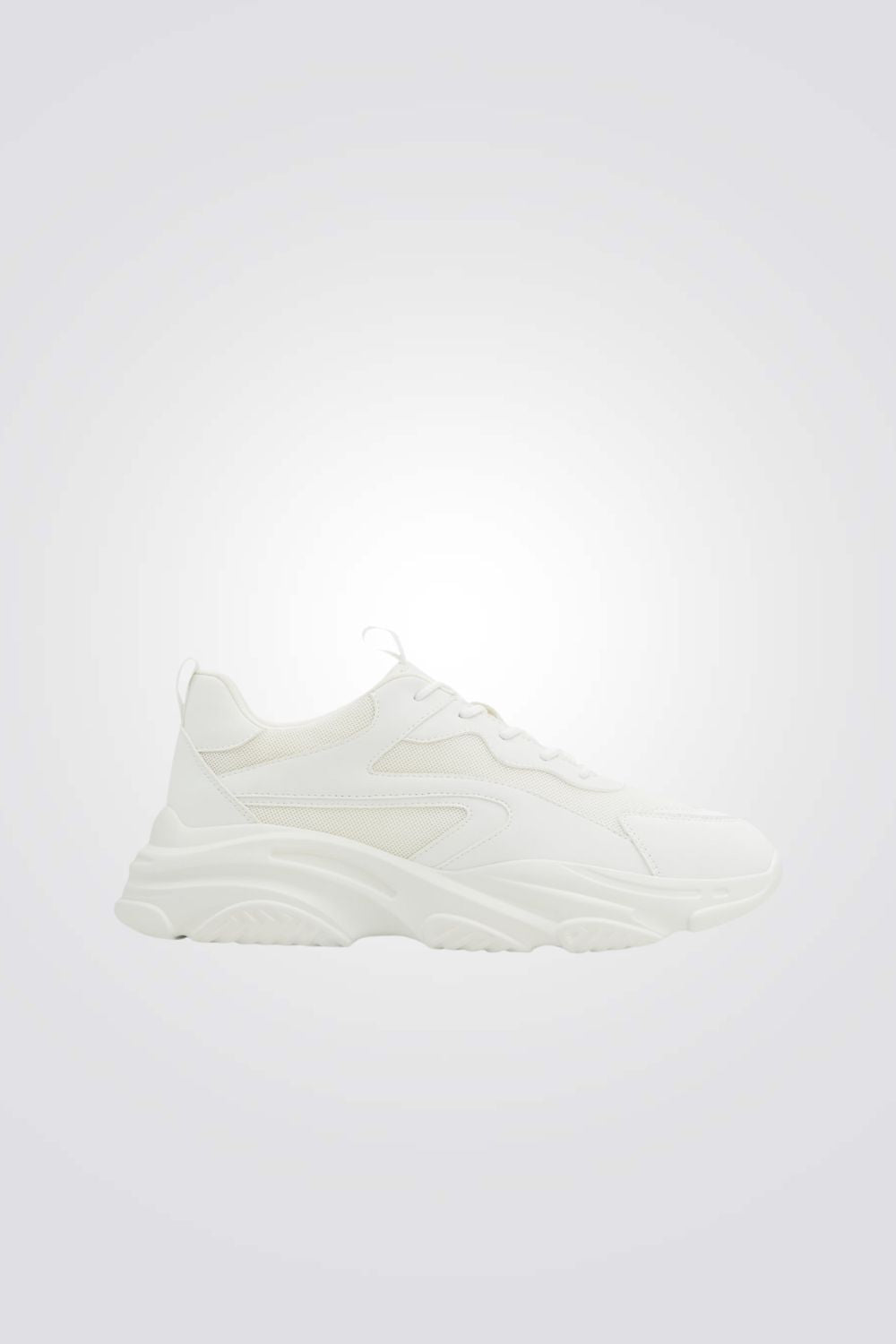 סניקרס צ'אנקי לגברים בצבע לבן