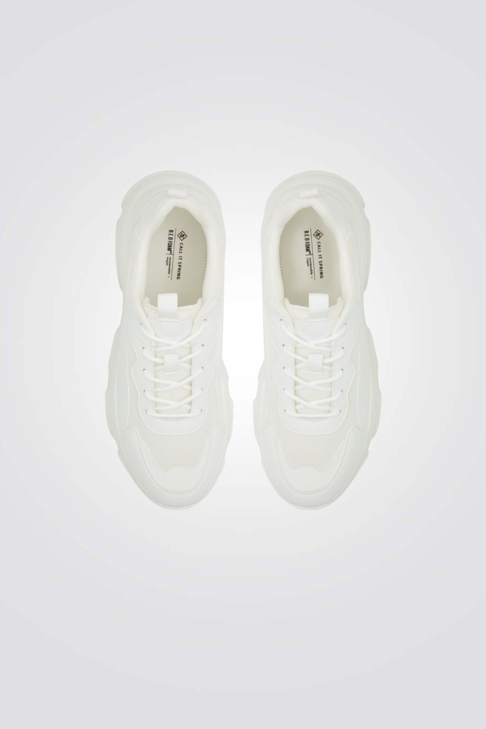 סניקרס צ'אנקי לגברים בצבע לבן