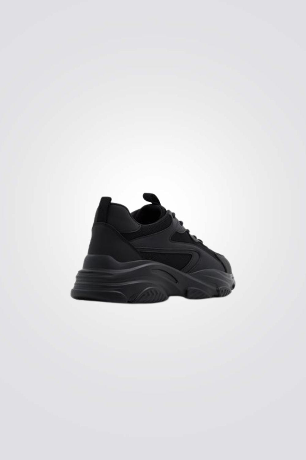 סניקרס צ'אנקי לגברים בצבע שחור