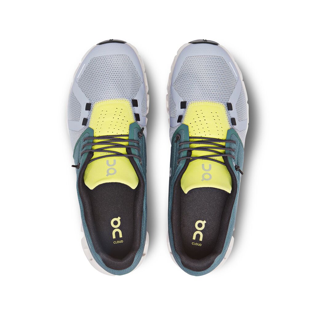 נעלי ספורט לגברים Cloud 5  Alloy בצבע ירוק אפור וצהוב
