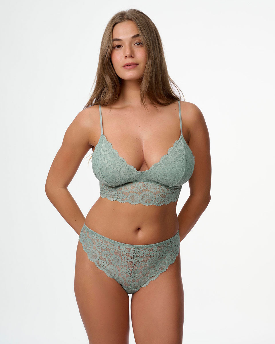 FEMINA | תחתון ברזילאי טנגה תחרת פרחים