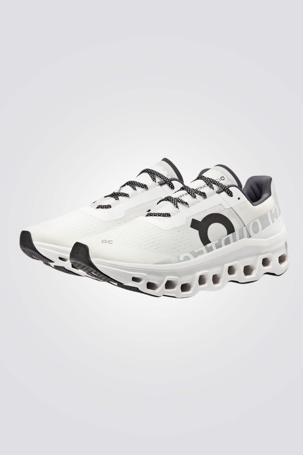 נעלי ספורט לגברים Cloudmonster Undyed בצבע לבן ושחור