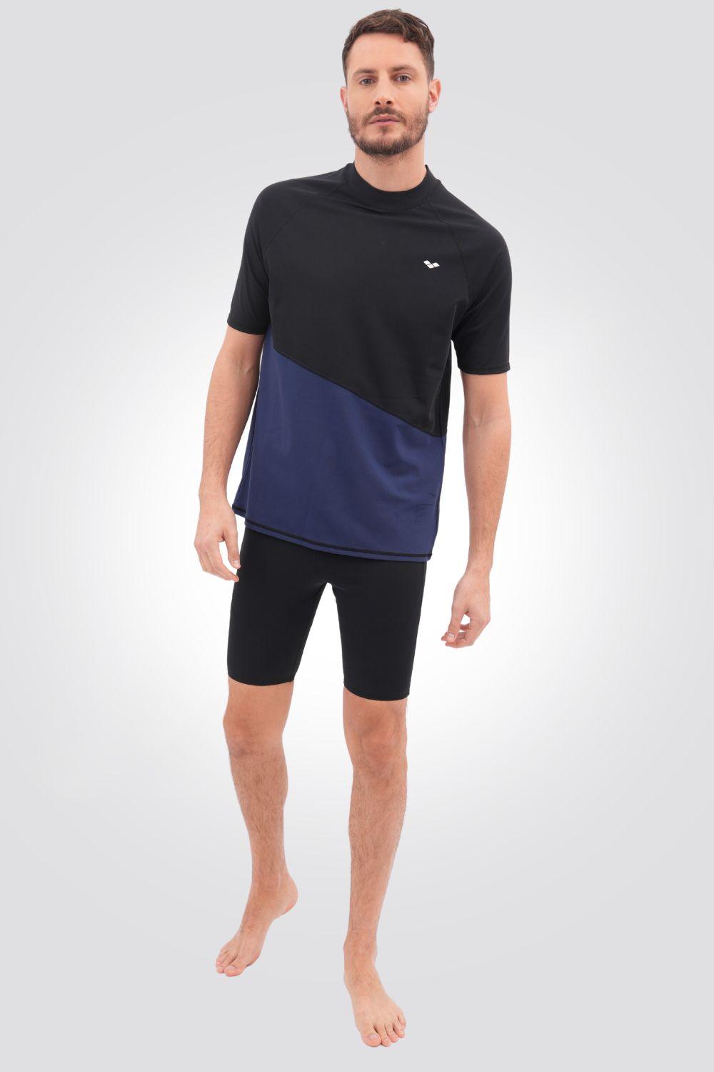 חולצת שחייה לגבר בצבע שחור וכחול - MASHBIR//365