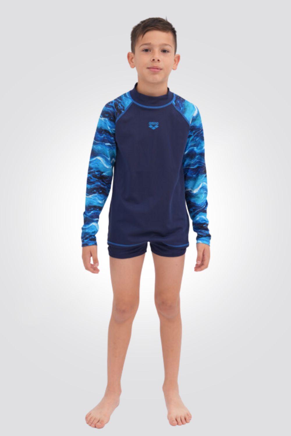חולצת שחייה לילדים בצבע כחול - MASHBIR//365