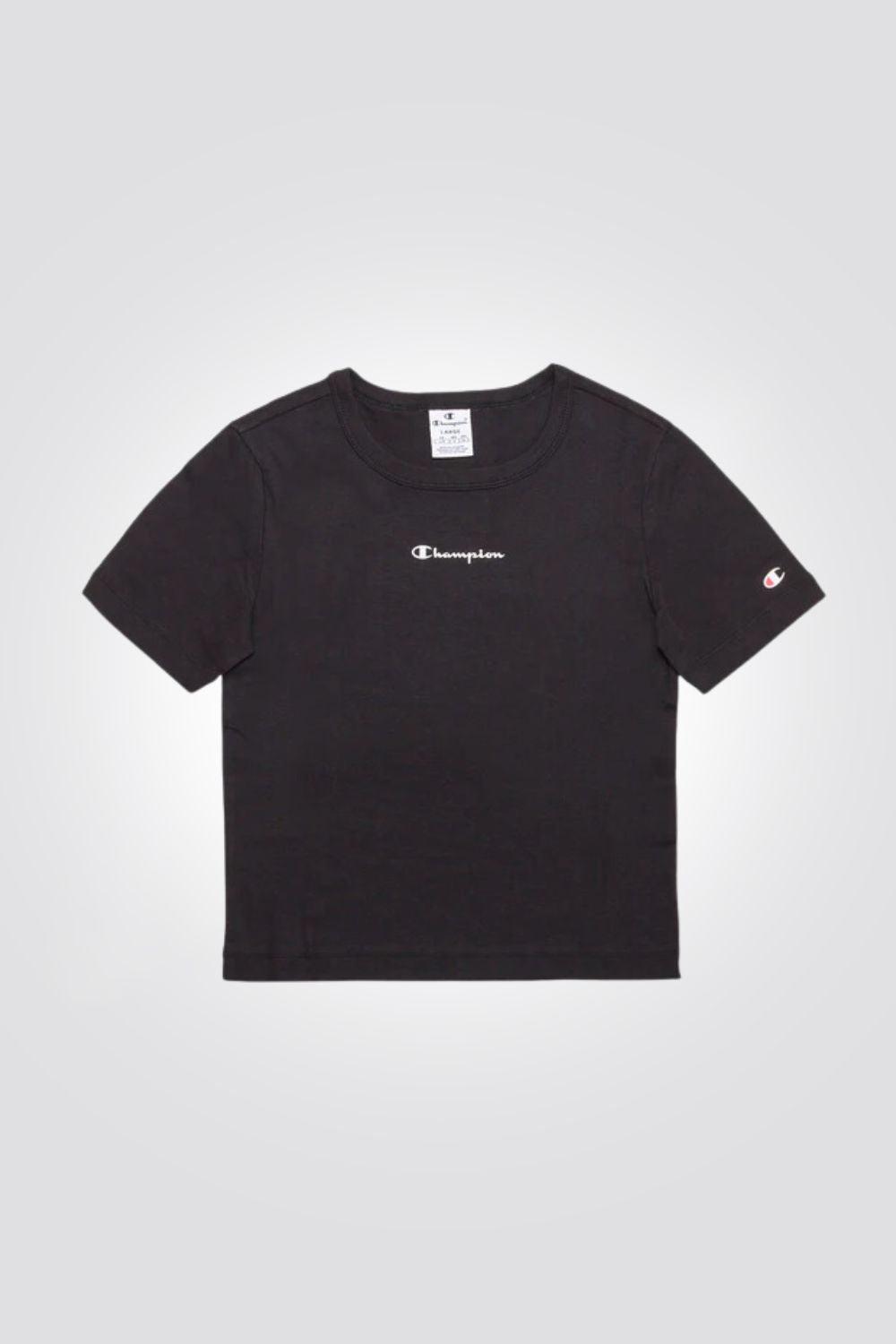 טישירט קצרה לנשים בצבע שחור - MASHBIR//365