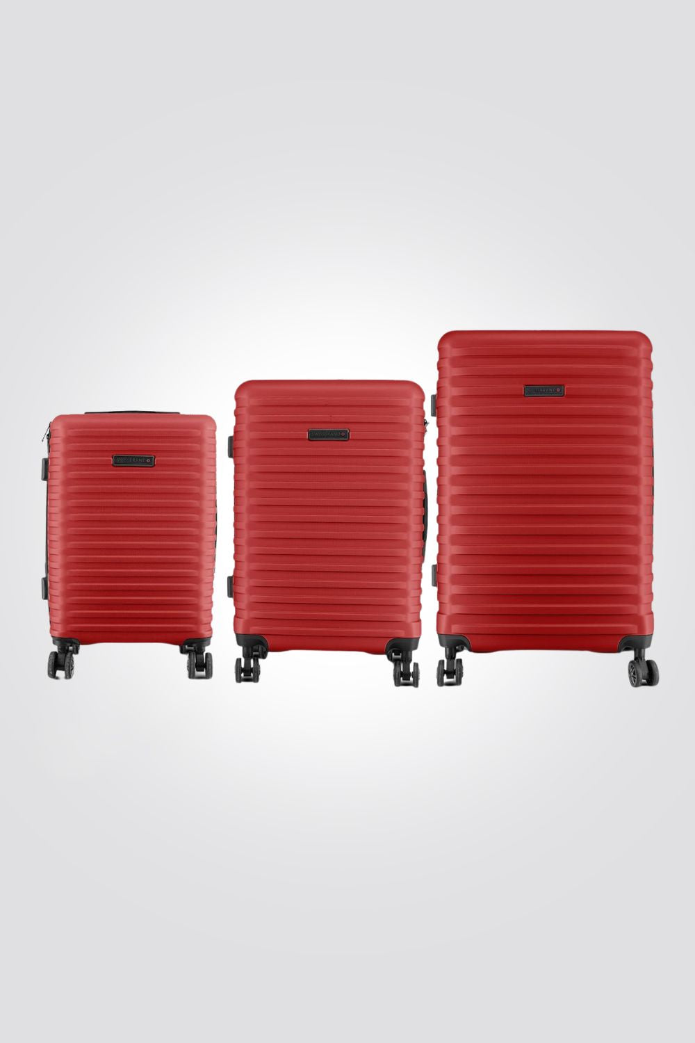 סט מזוודות קשיחות DUBLIN בצבע אדום