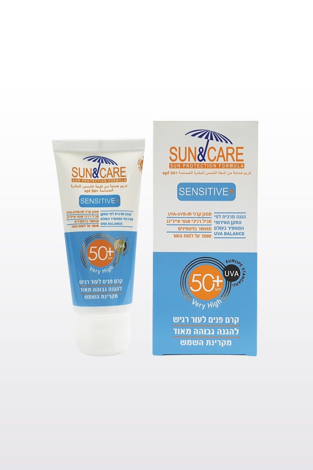 קרם הגנה לעור פנים רגיש 50+ SPF