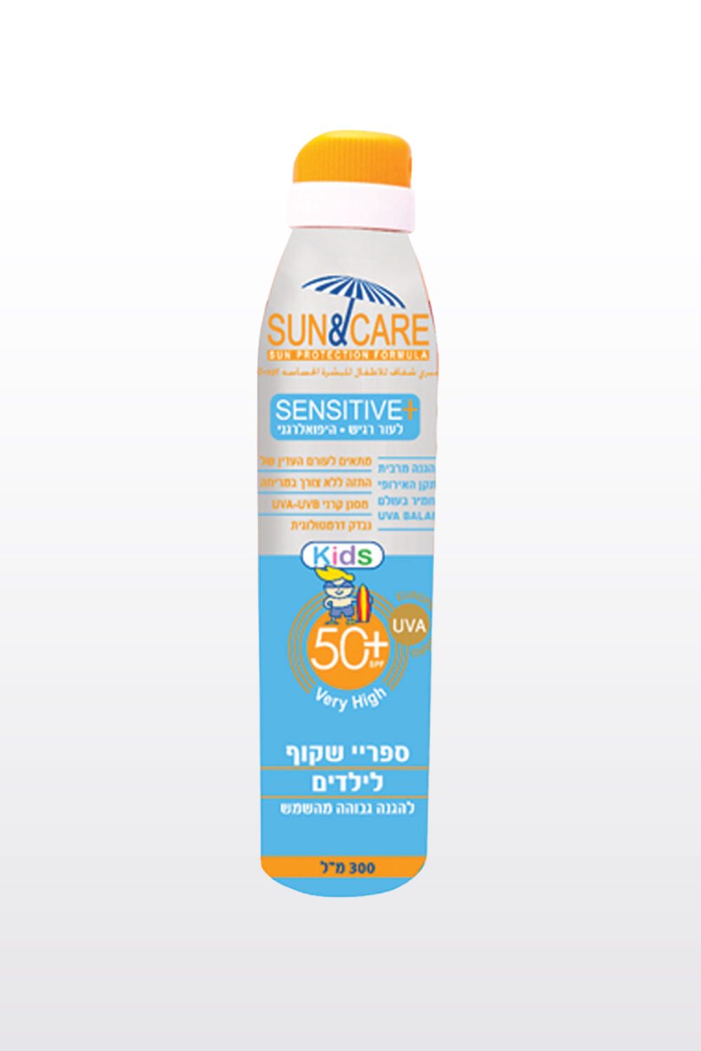 ספרי שקוף הגנה לילדים 300 מ"ל 50+ SPF