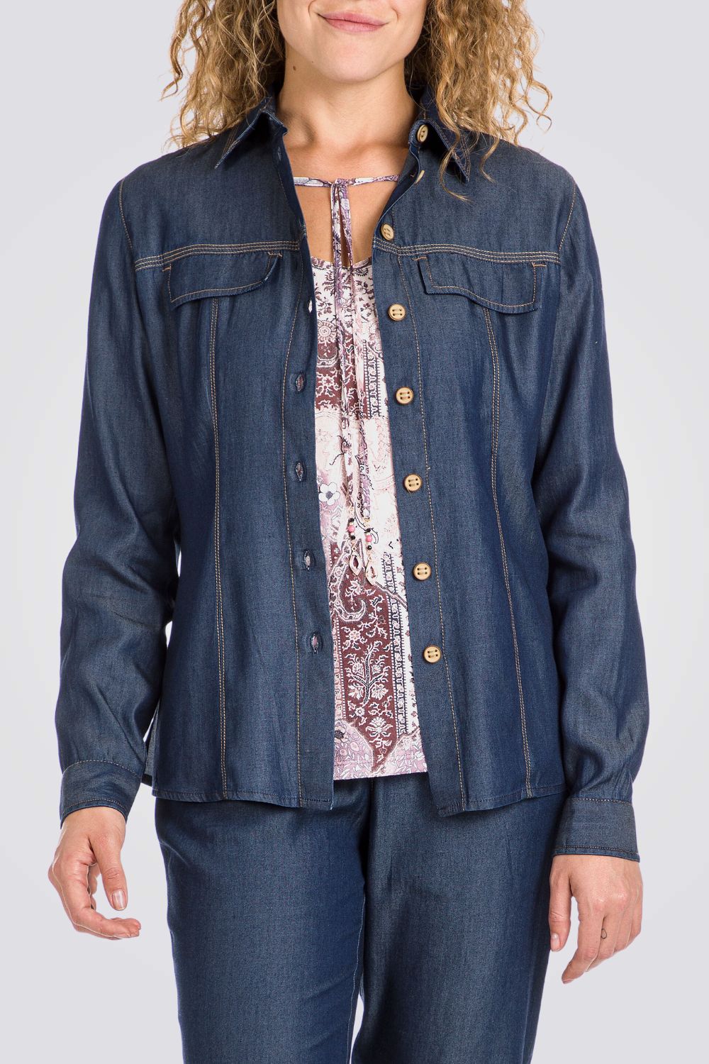 ג'קט ג'ינס בצבע כחול