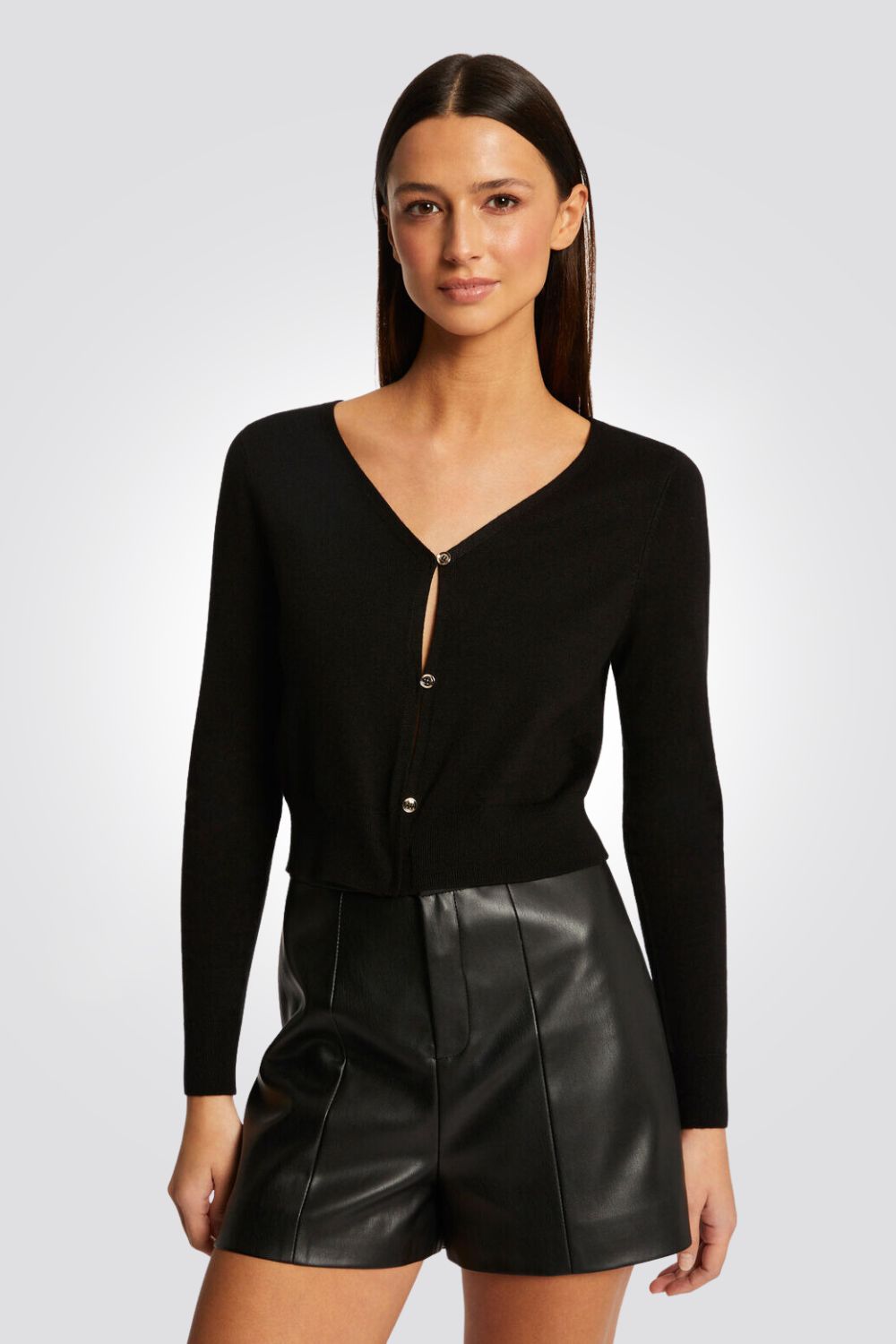 קרדיגן לנשים בצבע שחור