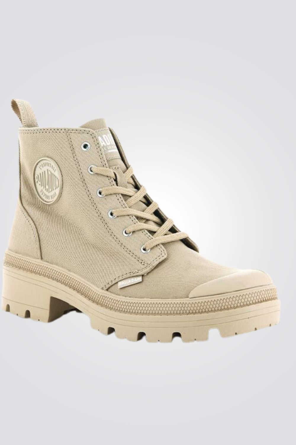 מגף גבוה לנשים Pallabase TWILL בצבע בז'