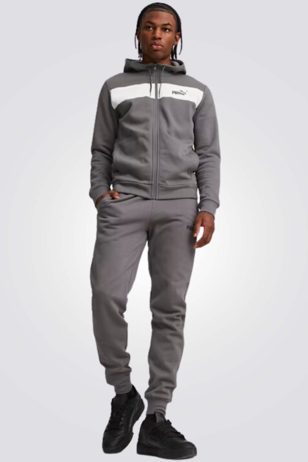 חליפת אימון לגברים  FZ בצבע אפור