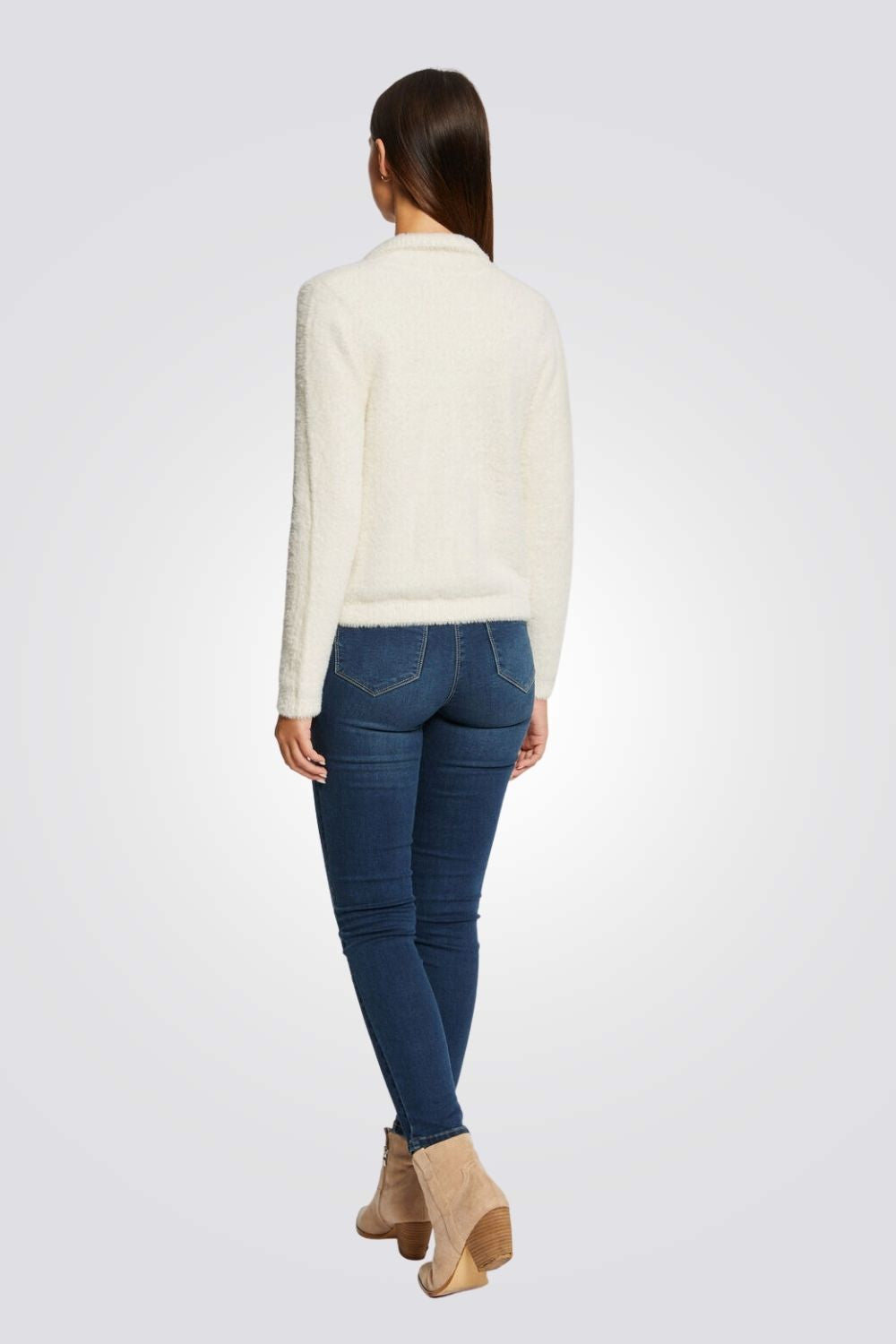 קרדיגן נשים בצבע אבן