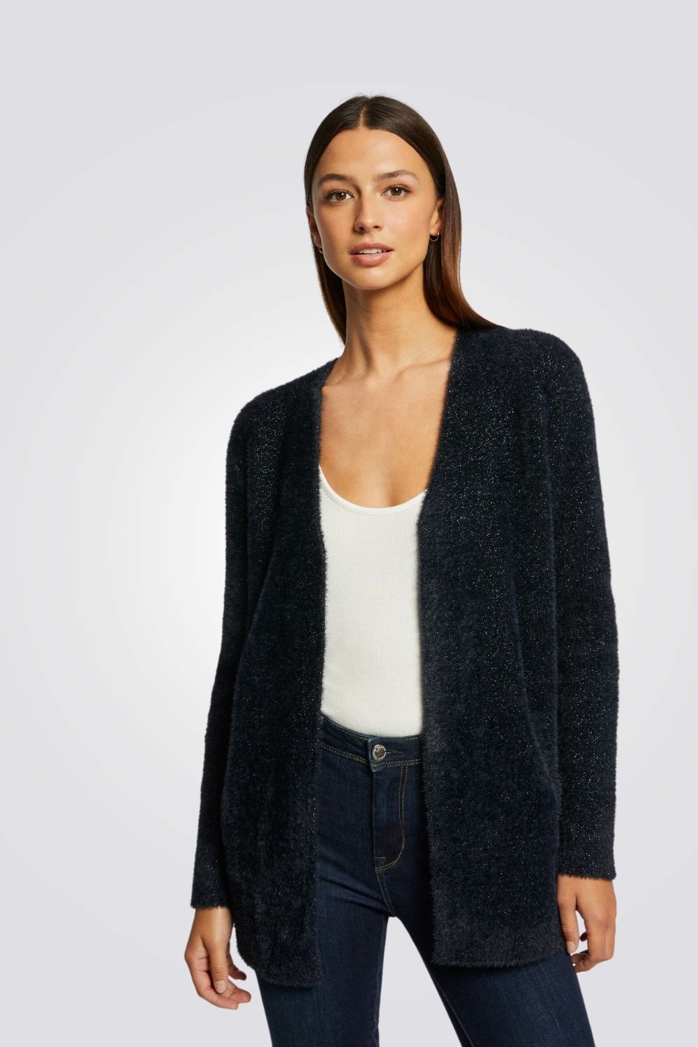 קרדיגן פרווה בצבע שחור