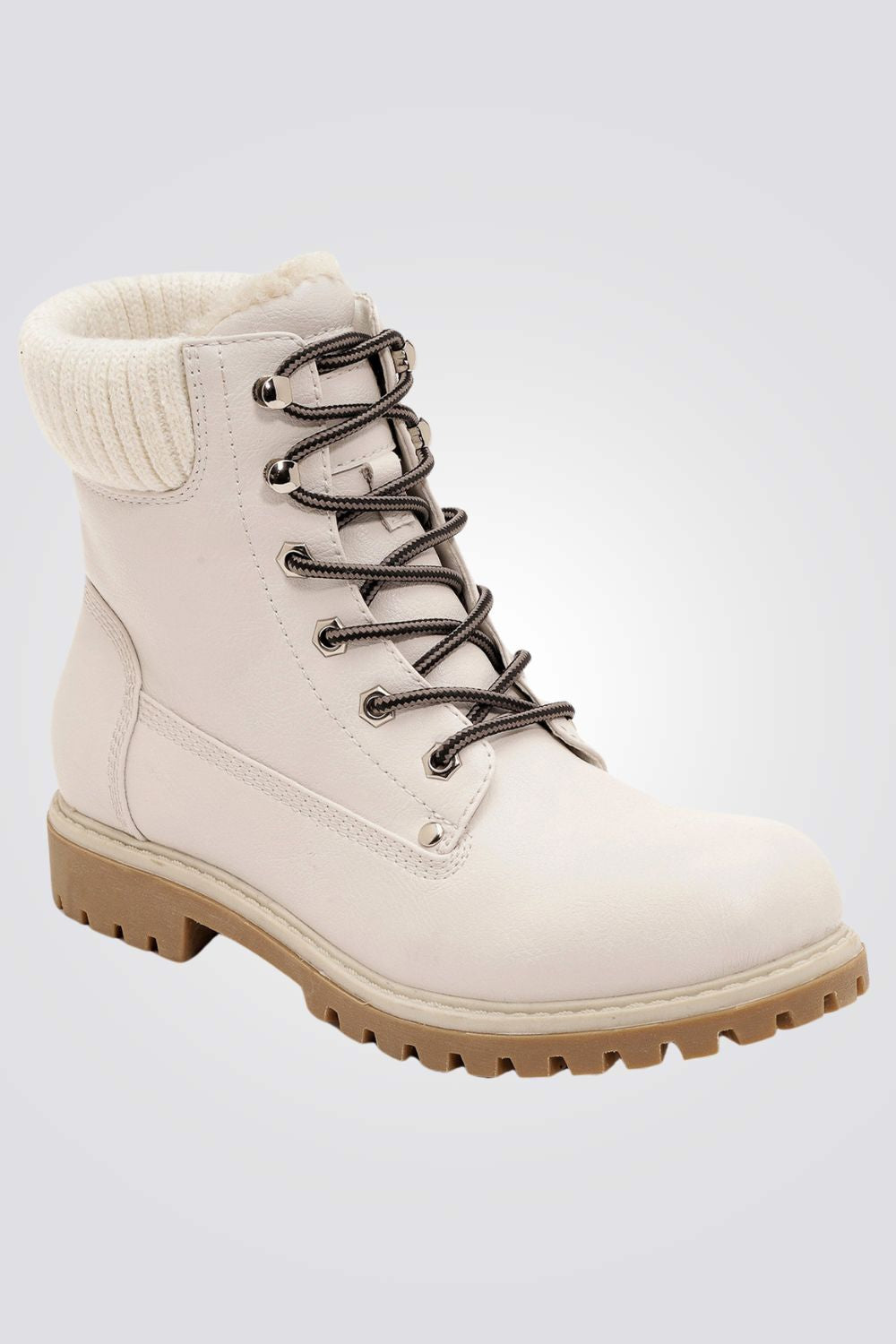 מגפונים לנשים דגם מריה בצבע שמנת