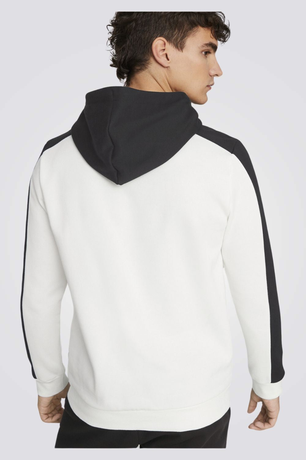 סווטשירט לגברים ESS BLOCK x TAPE בצבע שחור ולבן