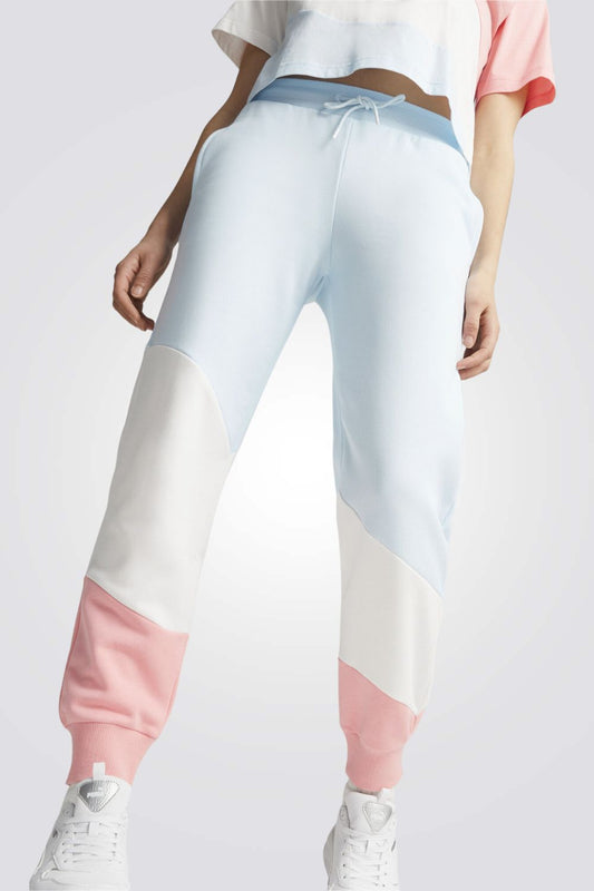 מכנסיים ארוכים לנשים POWER Cat Pants בצבע תכלת וורוד