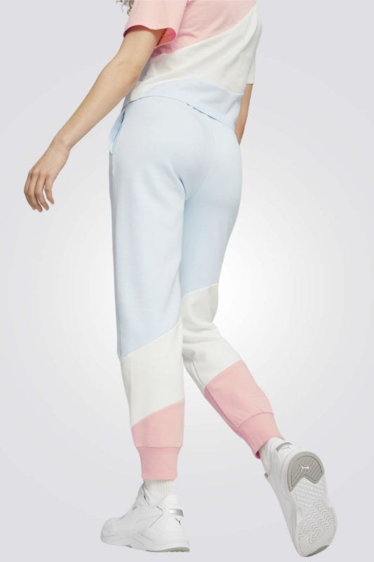 מכנסיים ארוכים לנשים POWER Cat Pants בצבע תכלת וורוד