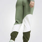 מכנסיים ארוכים לנשים Power Cat בצבע ירוק ולבן - 2