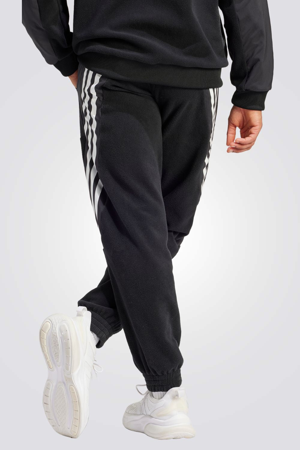 מכנסיים ארוכים לגברים FUTURE ICONS 3 STRIPES בצבע שחור