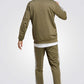 חליפת אימון לגברים BASIC 3 STRIPES TRICOT בצבע ירוק זית - 2