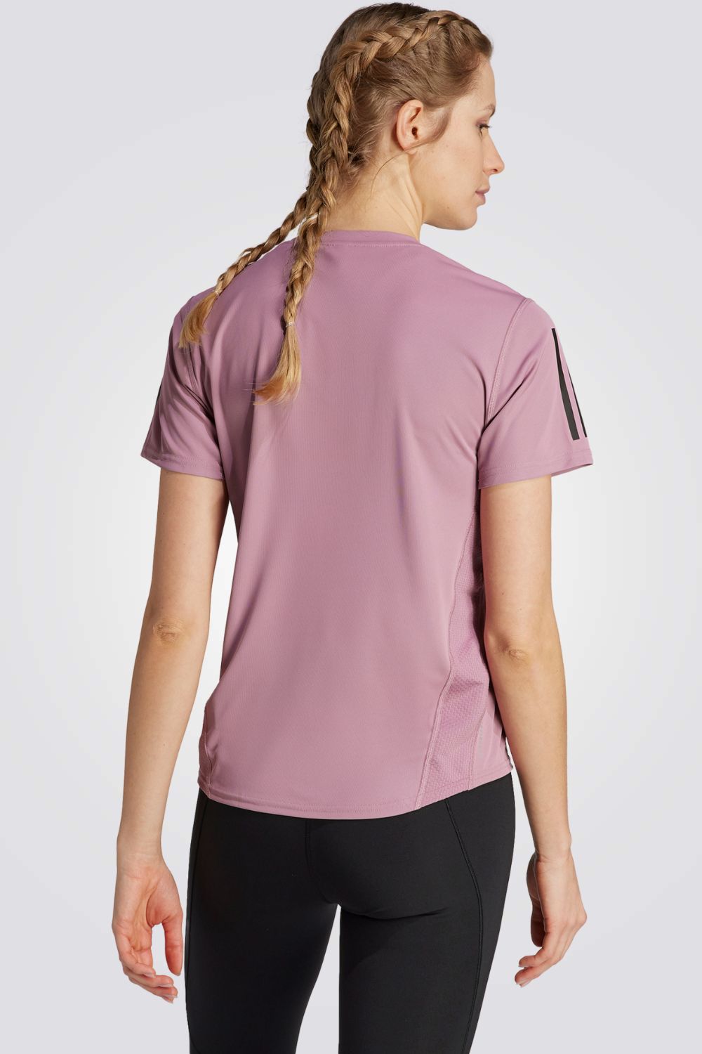 טישירט לנשים OWN THE RUN בצבע ורוד