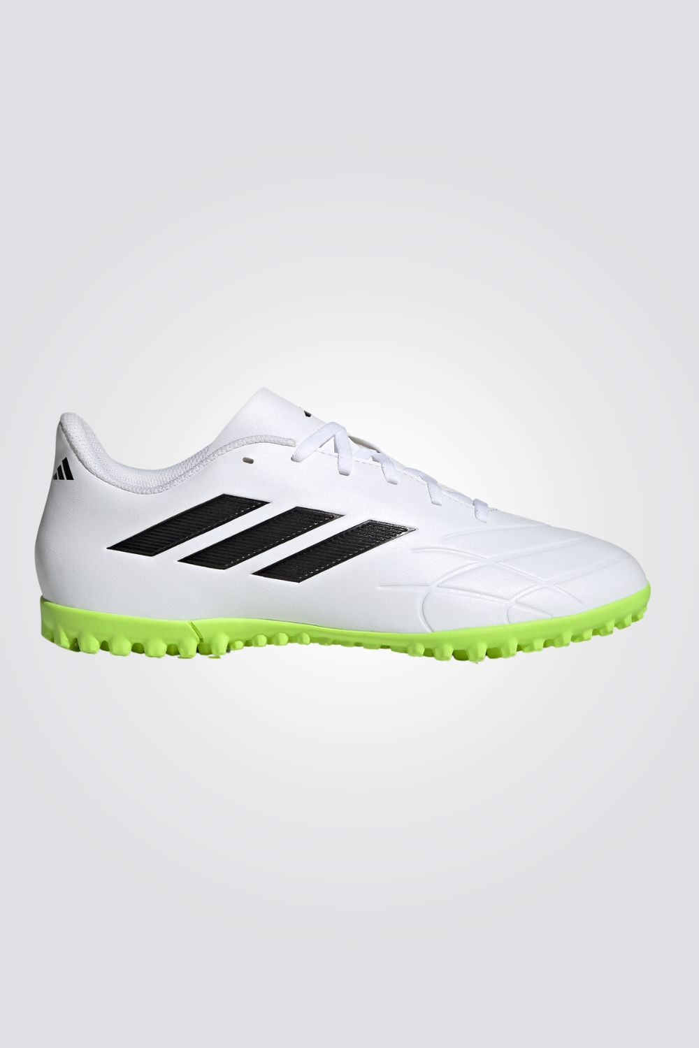 נעלי קטרגל לגברים COPA PURE.4 TURF בצבע לבן שחור וירוק זוהר