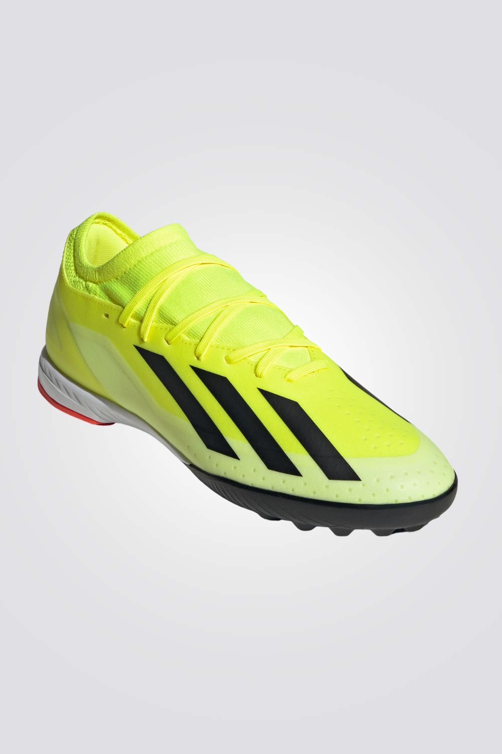 נעלי קטרגל לגברים X CRAZYFAST LEAGUE TURF בצבע שחור וצהוב זוהר