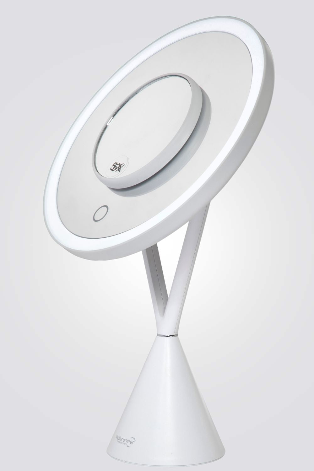 מראת שולחן עגולה עם מראה מגדילה