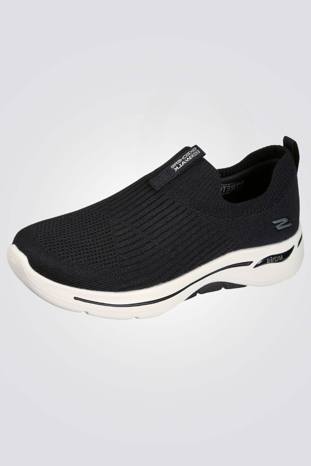 נעלי ספורט לנשים Stretch Fit Knit Slip On בצבע שחור