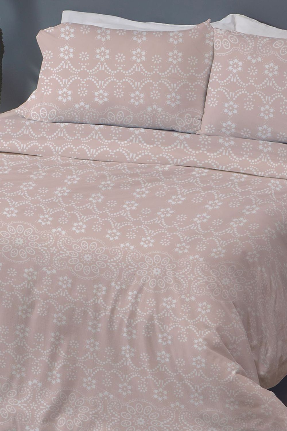 סט מצעים יחיד 90/200 ס"מ כותנה דגם SOPHIE בגוון ורוד