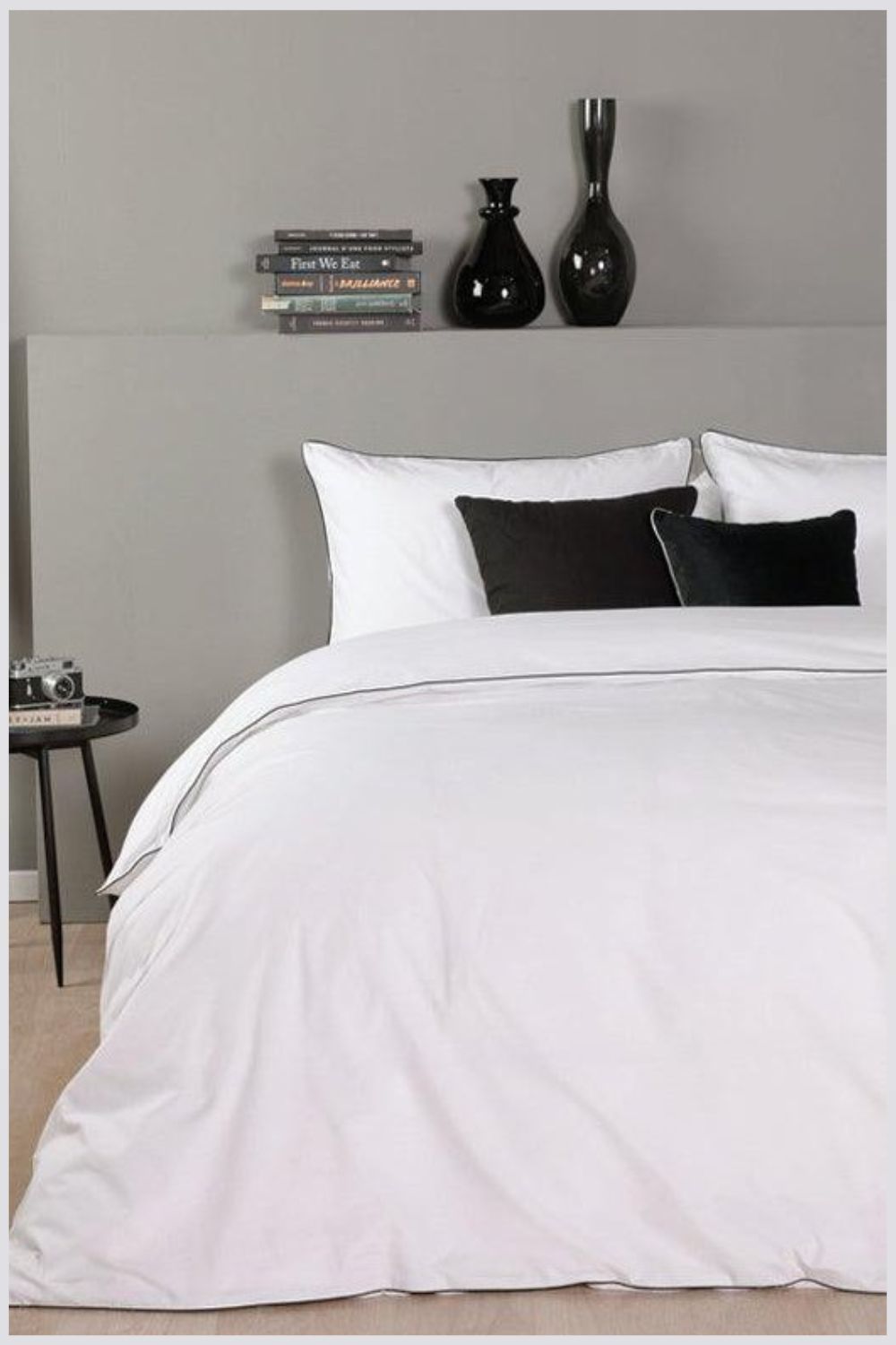 סט מצעים כותנה פרקל יחיד 90/200 דגם מורין גוון לבן