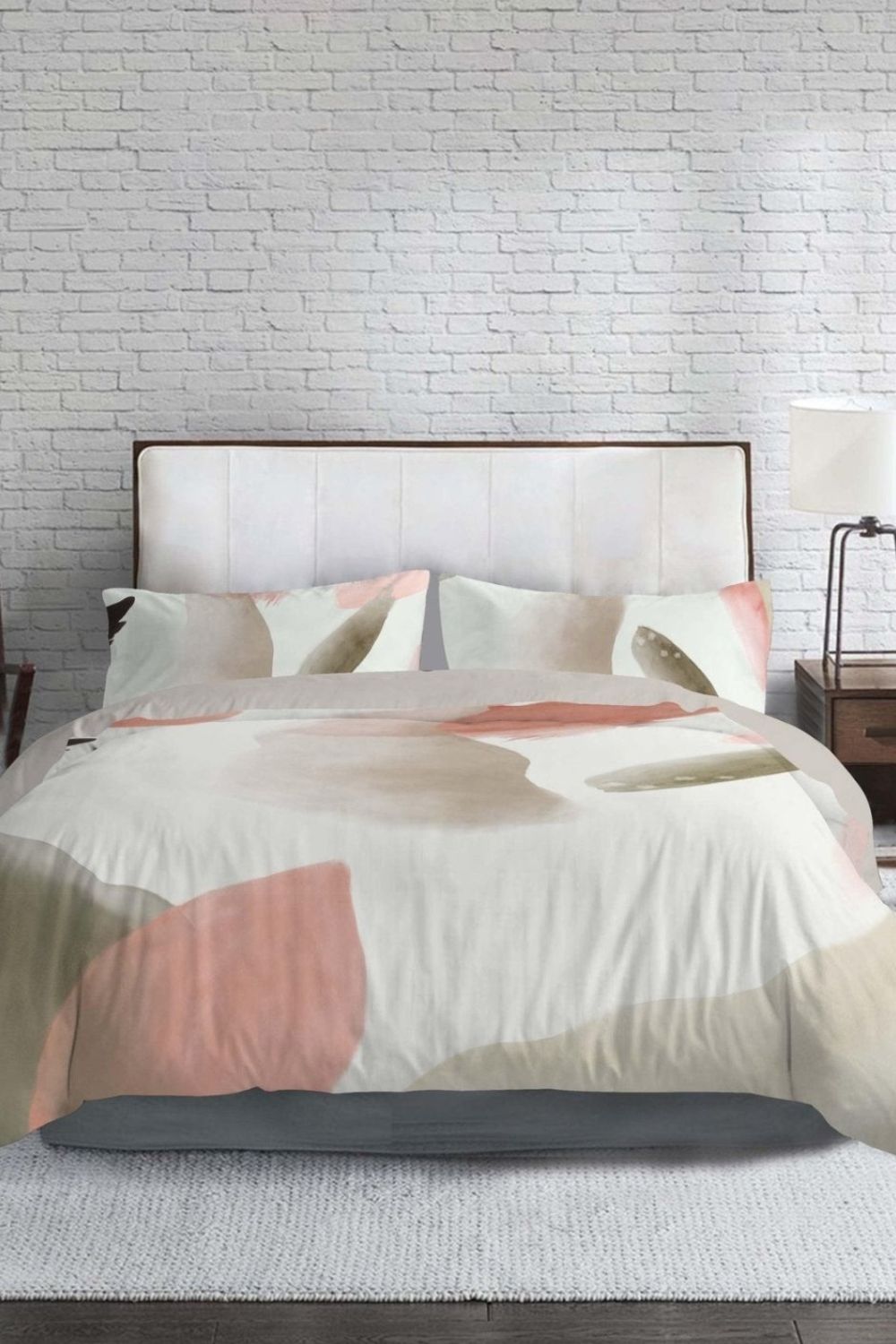 סט מצעים זוגי רחב 180/200 כותנה סאטן דגם ABSTRACT