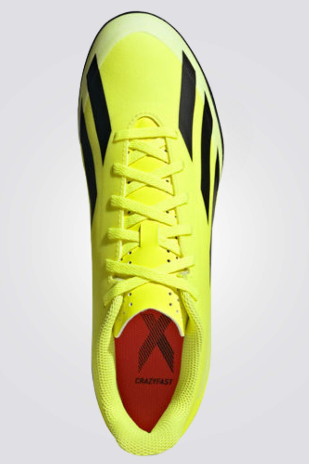 נעלי קטרגל לגברים X CRAZYFAST CLUB TF בצבע צהוב זוהר ושחור