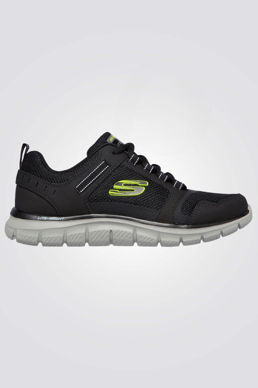 נעלי ספורט לגברים Track - Knockhill בצבע שחור וצהוב זוהר