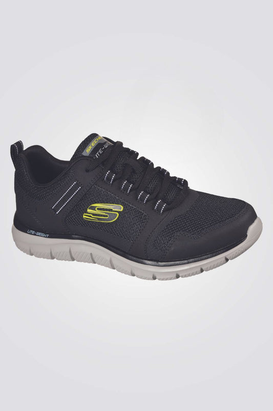 נעלי ספורט לגברים Track - Knockhill בצבע שחור וצהוב זוהר
