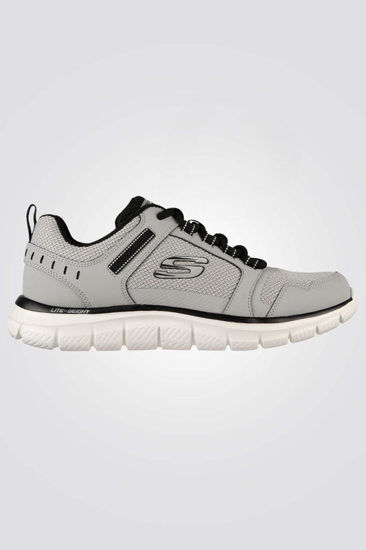 נעלי ספורט לגברים Track - Knockhill  בצבע אפור בהיר ושחור