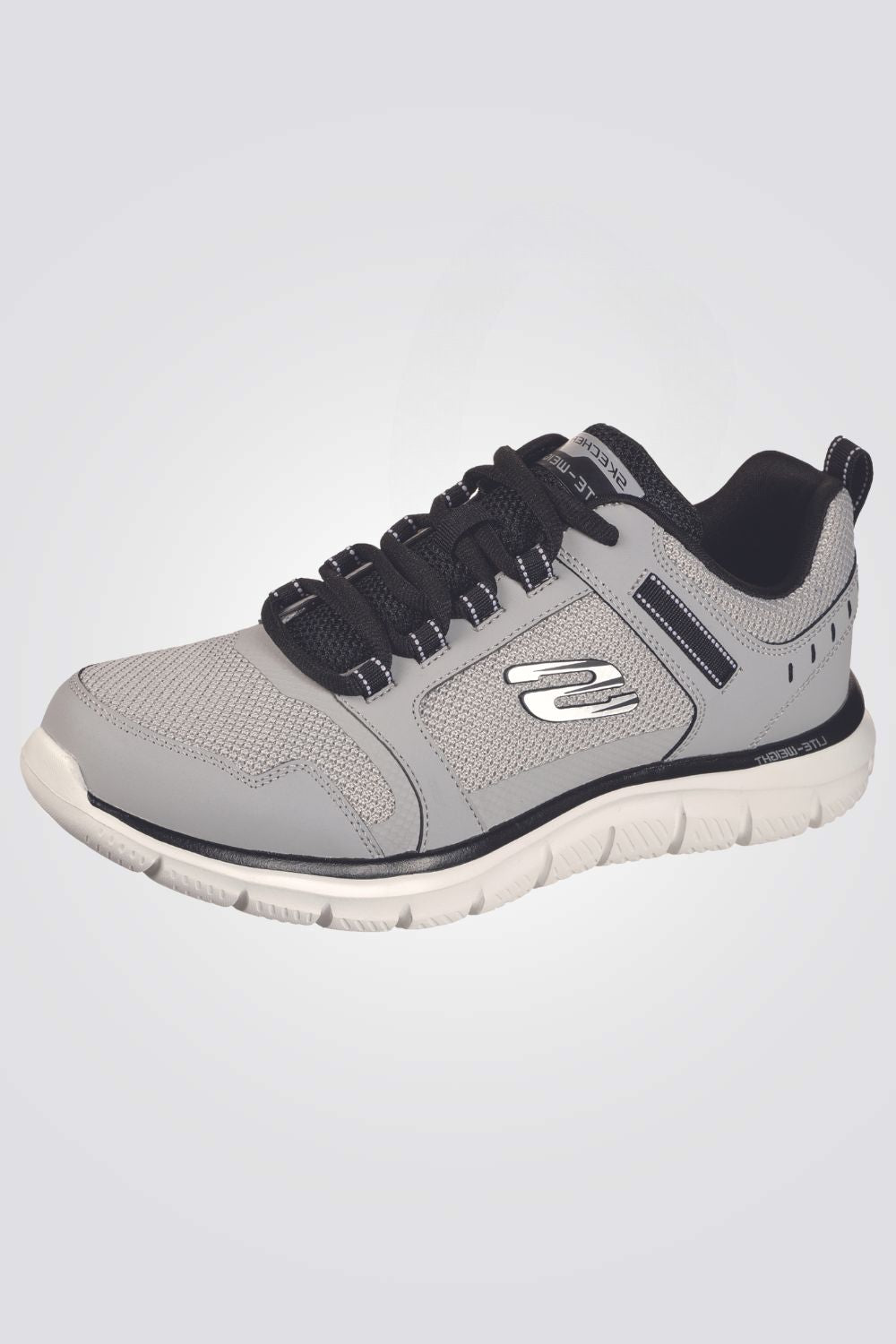 נעלי ספורט לגברים Track - Knockhill  בצבע אפור בהיר ושחור