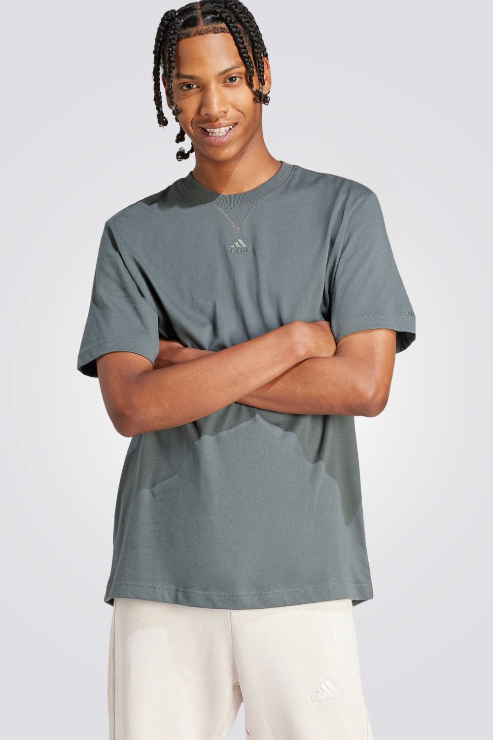 טישירט לגברים ALL SZN TEE בצבע אפור