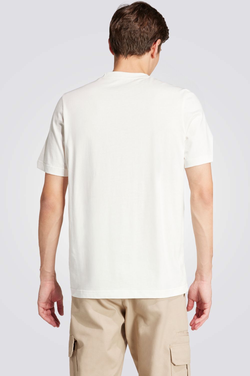 טישירט לגברים GRAPHIC PRINT FLEECE בצבע לבן