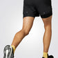 מכנסיים קצרים לגברים OWN THE RUN 3-STRIPES 2-IN-1 בצבע שחור - 2