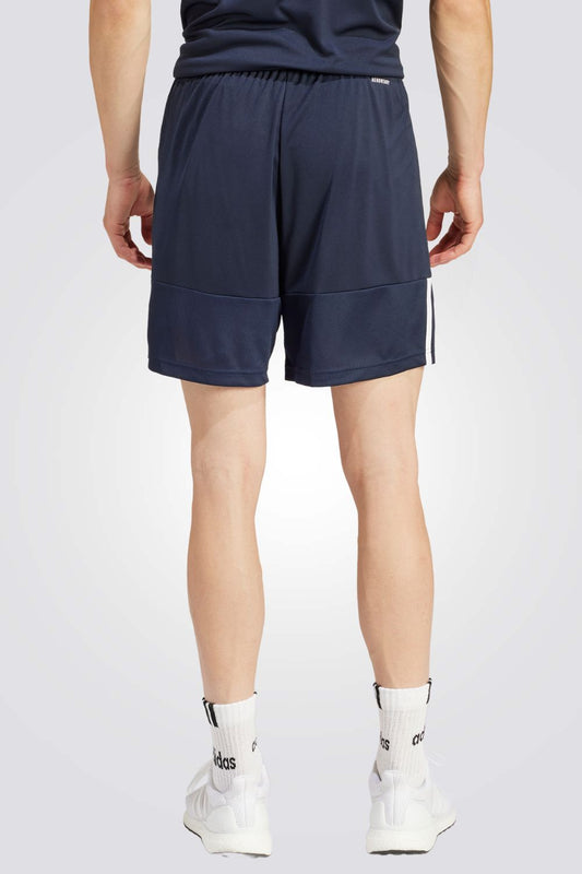 מכנסיים קצרים לגברים SERENO AEROREADY CUT 3-STRIPES בצבע נייבי