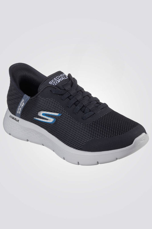 נעלי ספורט לנשים HANDS FREE SLIP-INS: GO WALK FLEX בצבע שחור ולבן