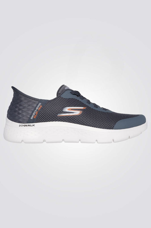 נעלי ספורט לגברים Slip-ins: GO WALK Flex - Hands Up בצבע אפור