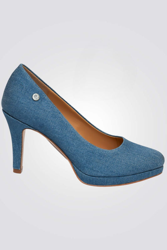 נעלי עקב N2343 בצבע כחול