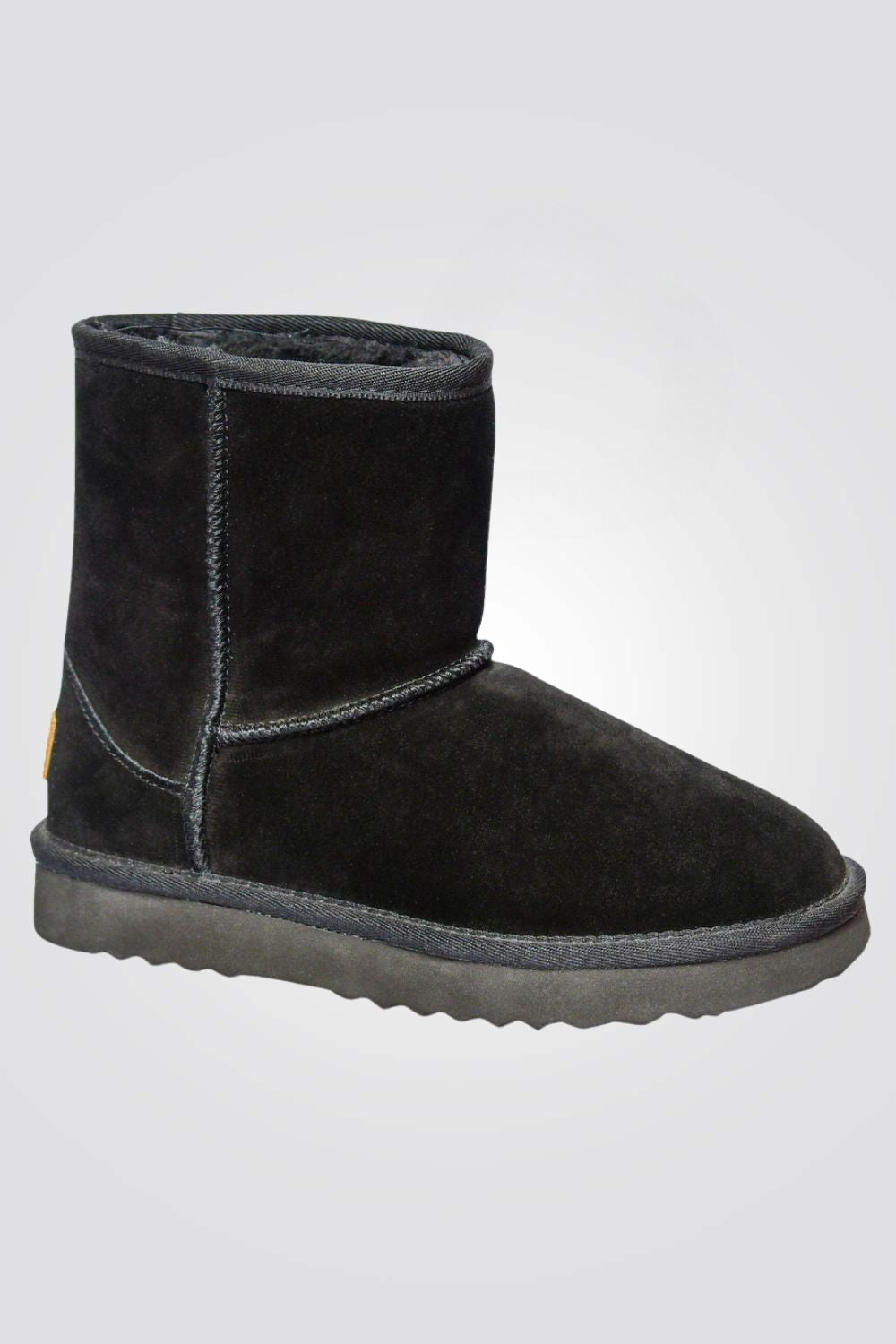 מגפון פרווה לנשים בצבע אפור כהה