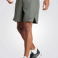 מכנסיים קצרים לגברים DESIGNED FOR TRAINING בצבע אפור ושחור - 1
